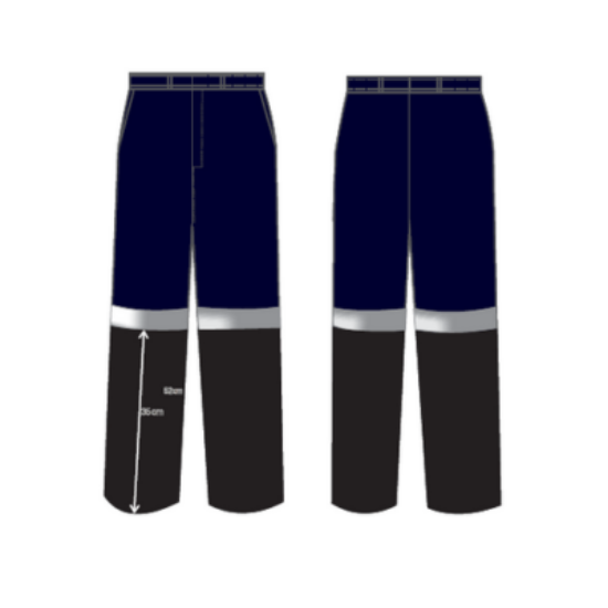 Picture of MARLAN 460 FLAME RETARTANT TROUSER, NAVY, W/ HIVIS STRIPS