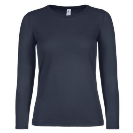 Picture of B&C E150 LONG SLEEVE T-SHIRT, NAVY, EACH