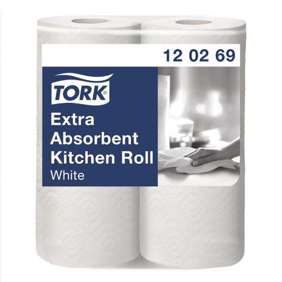 Picture of Tork Extra Absorbent Kitchen Roll, 2 Ply, 24 Rolls/Case