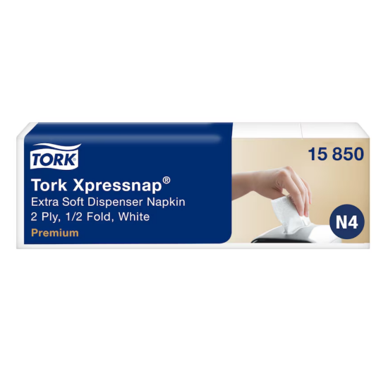 Picture of Tork Xpressnap® White Extra Soft Dispenser Napkin, (8000 Case)