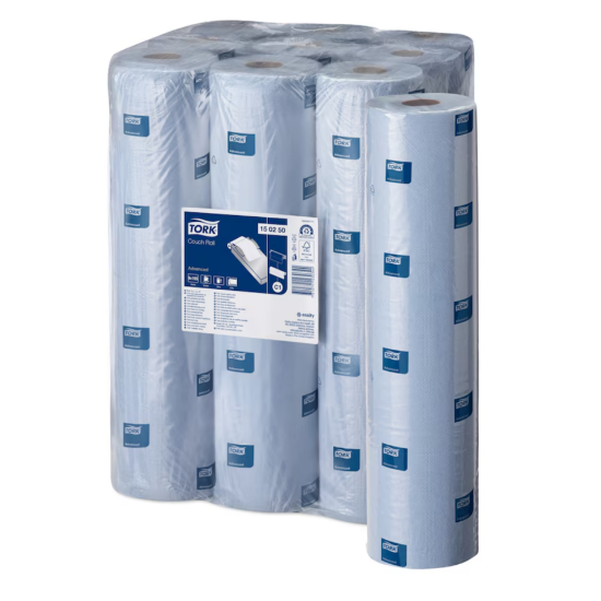 Picture of TORK COUCH ROLL ADVANCED, BLUE, 2PLY, 54.5M, CASE (9 ROLLS IN A CASE)