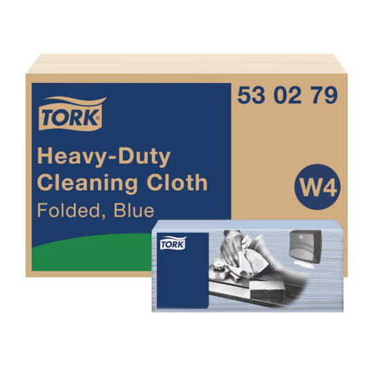 Picture of Tork Heavy-Duty Cleaning Cloth, Blue,, W4, Case