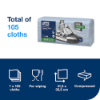 Picture of Tork Heavy-Duty Cleaning Cloth, Blue,, W4, Case