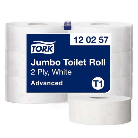 Picture of Tork Jumbo Toilet Roll Advanced, 2Ply, White, Case