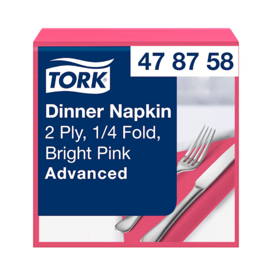 Picture of TORK DINNER NAPKIN, BRIGHT PINK, 2PLY, CASE