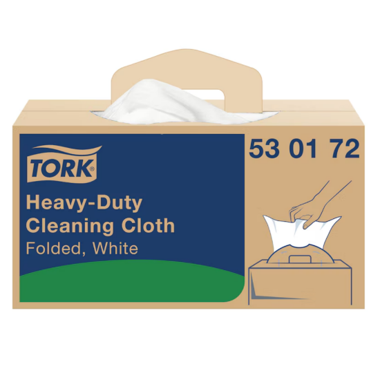 Picture of Tork Heavy Duty Cleaning Cloth, 1PLY, White, Case