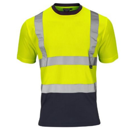 Picture of SUPERTOUCH, HI-VIS 2 TONE YELLOW/NAVY T-SHIRT, EACH
