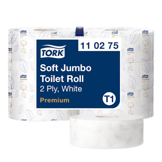 Picture of TORK SOFT JUMBO TOILET ROLL PREMIUM, 2PLY, WHITE, CASE