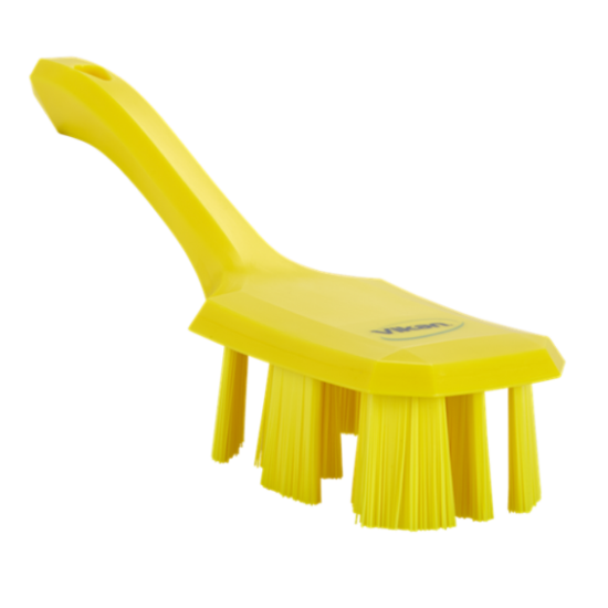 Vikan UST Hand Brush w/Short handle, 260 mm, Hard, Yellow