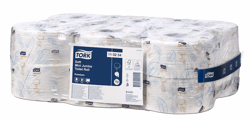Tork Soft Mini Jumbo Toilet Paper Roll White T2
