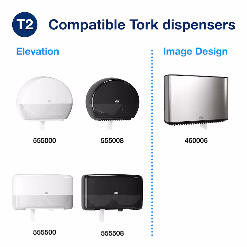 Tork Soft Mini Jumbo Toilet Paper Roll White T2