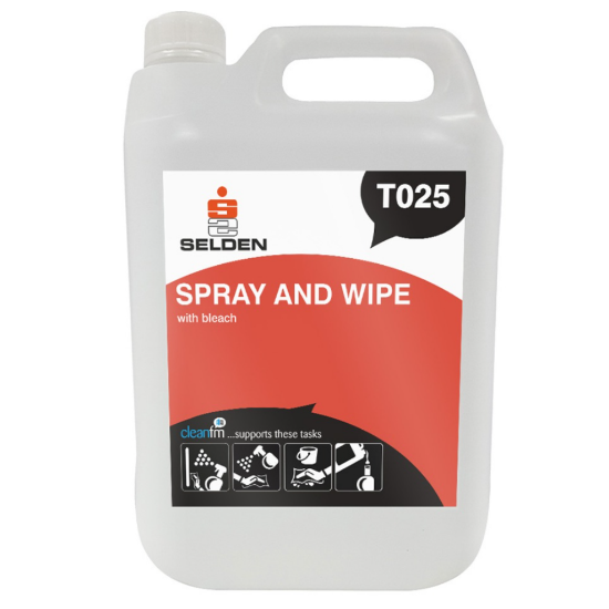 Spray & Wipe with Bleach, 5 Litre