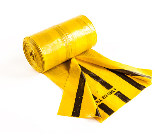 80L 10KG CHSA Yellow TigerStripe Bag, 400/Case