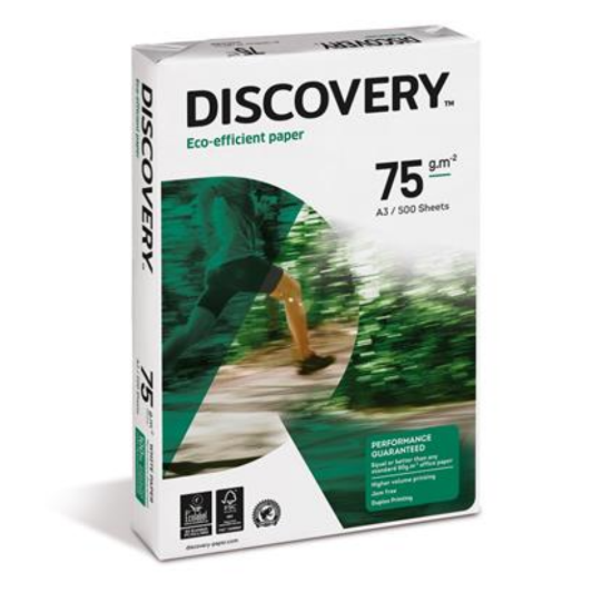 Discovery Paper A3 75gsm White (5 Reams = 1 Case), Sold per Case
