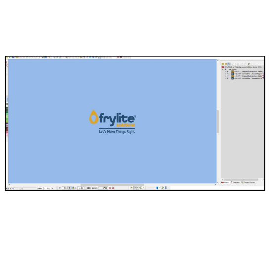 Picture of Frylite Navy Embroidery Logo on LB (F128)