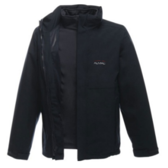 Picture of Ladies Black Regatta Kingsley 3-in-1 Jacket, C/W A248 Heat Seal Logo on Outer Jacket & A139 EMB Logo on Inner Fleece, Size 16