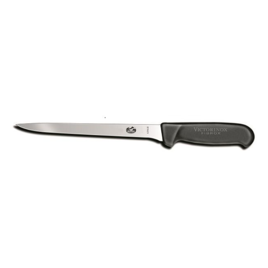 Victorinox Fibrox Filleting Knife, 20cm, Black