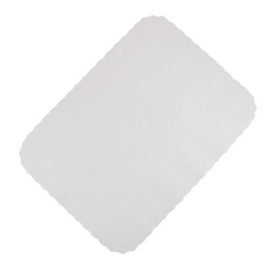 Poppies Embossed Tray Papers, 12" x 16", White, 1000/Case