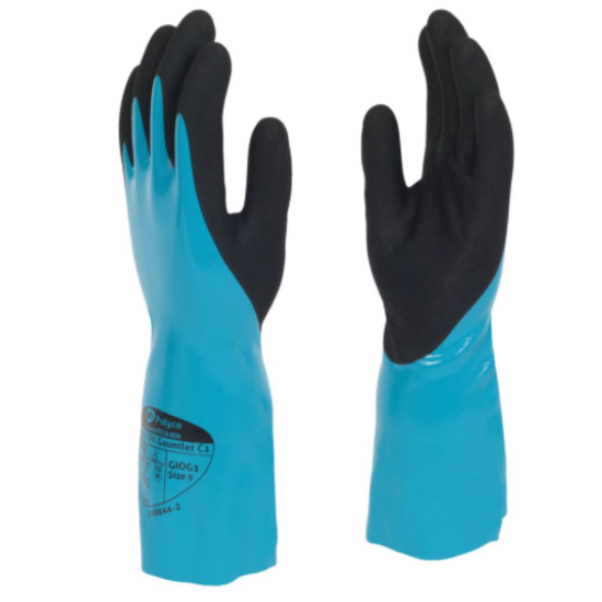 Grip It Oil 35cm C1 Chemical Resistant Gauntlet, Pair, Size 8