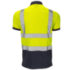 Supertouch Hivis Two Tone Short Sleeve Polo Shirt, Yellow/Navy