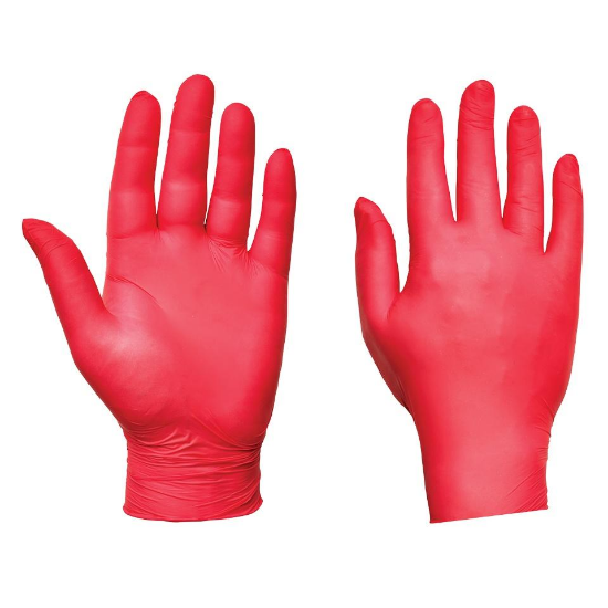 Picture of Bodytech Bulk Pack Red Nitrile Gloves, 1000/Case