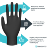 Uniglove PRO.TECT HD Powder Free Nitrile Gloves, Black, 1000/Case