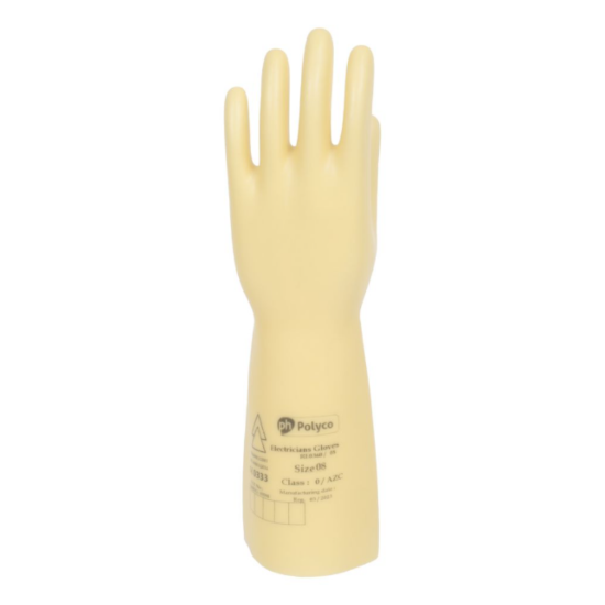 Polyco Super Glove Volt (36cm / Class 0) Latex Insulating Glove, Max AC Voltage 1000V, 