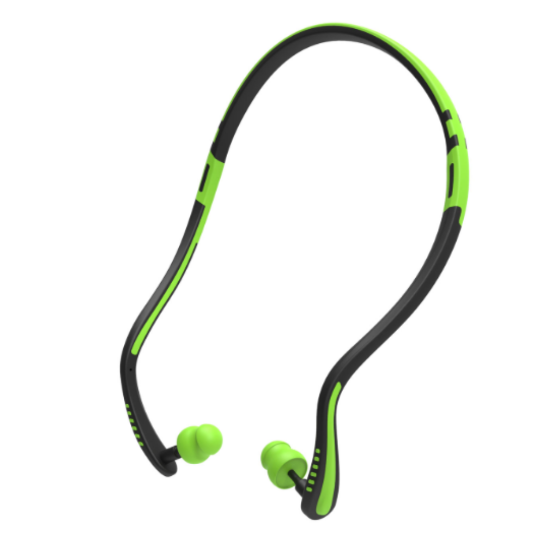 Beeswift QED Banded Ear Plugs, Green/Black, 32DB, 20/Pack
