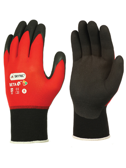 Picture of SKYTECH BETA 1 GLOVES, BLACK/RED, PAIR, 
SIZE: XLARGE/ 10