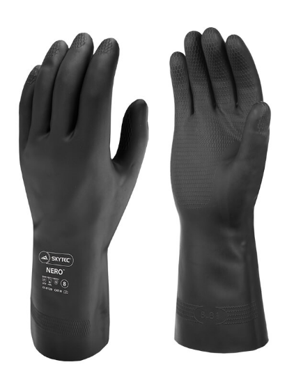 Picture of SKYTEC NERO COTTON FLOCK LATEX GLOVE, BLACK
SIZE:LARGE