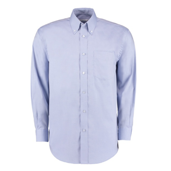 Mens KK105 Long Sleeve Oxford Shirt, Light Blue
