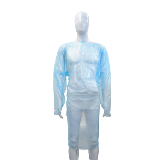 Picture of Bodytech CPE Gown with Thumb Loops, Blue, 1000/Case