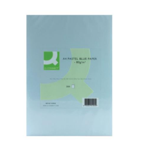 Picture of Q-Connect Blue Ream Coloured Copier A4 Paper 80gsm, 500/Pack