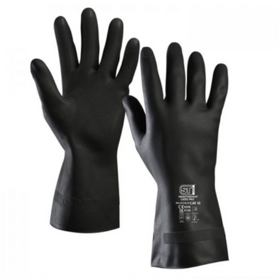 Picture of SUPERTOUCH HEAVYWEIGHT LATEX GLOVE, PAIR
PRO BLACK HOUSEHOLD, SIZE:LARGE/9