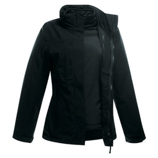 Regatta Women's Kingsley Waterproof Stretch 3 in 1 Jacket, Black